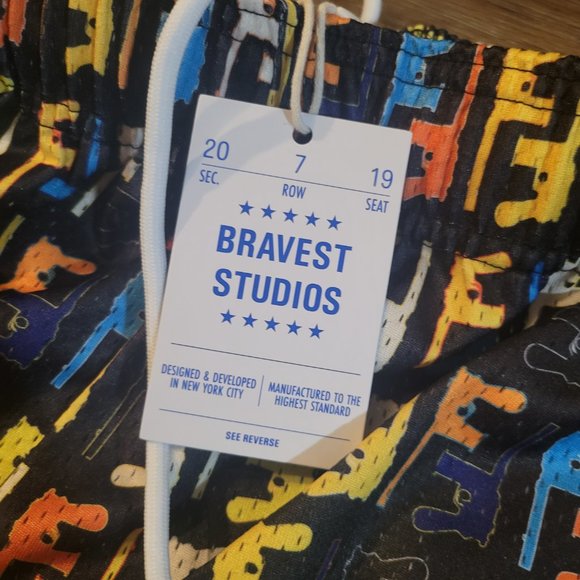 New Bravest Studios Mesh Shorts designer ispired multicolor Gunner Print XL - Picture 10 of 14